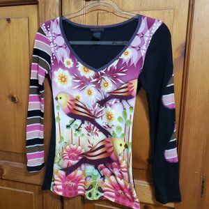 Custo Barcelona Purple Graphic Top - Small